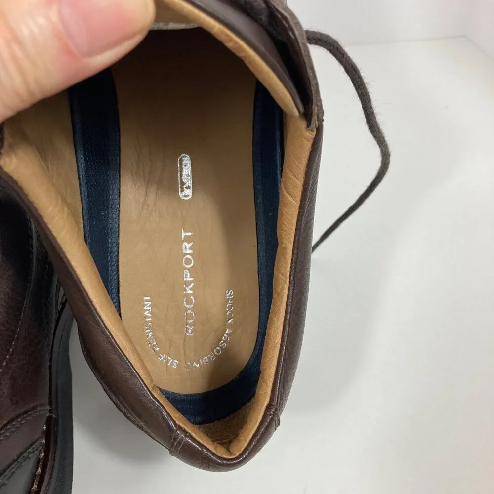 Mens Rockport Brown‎ Premium Class Plain Toe Oxford V81871 Trutech 9